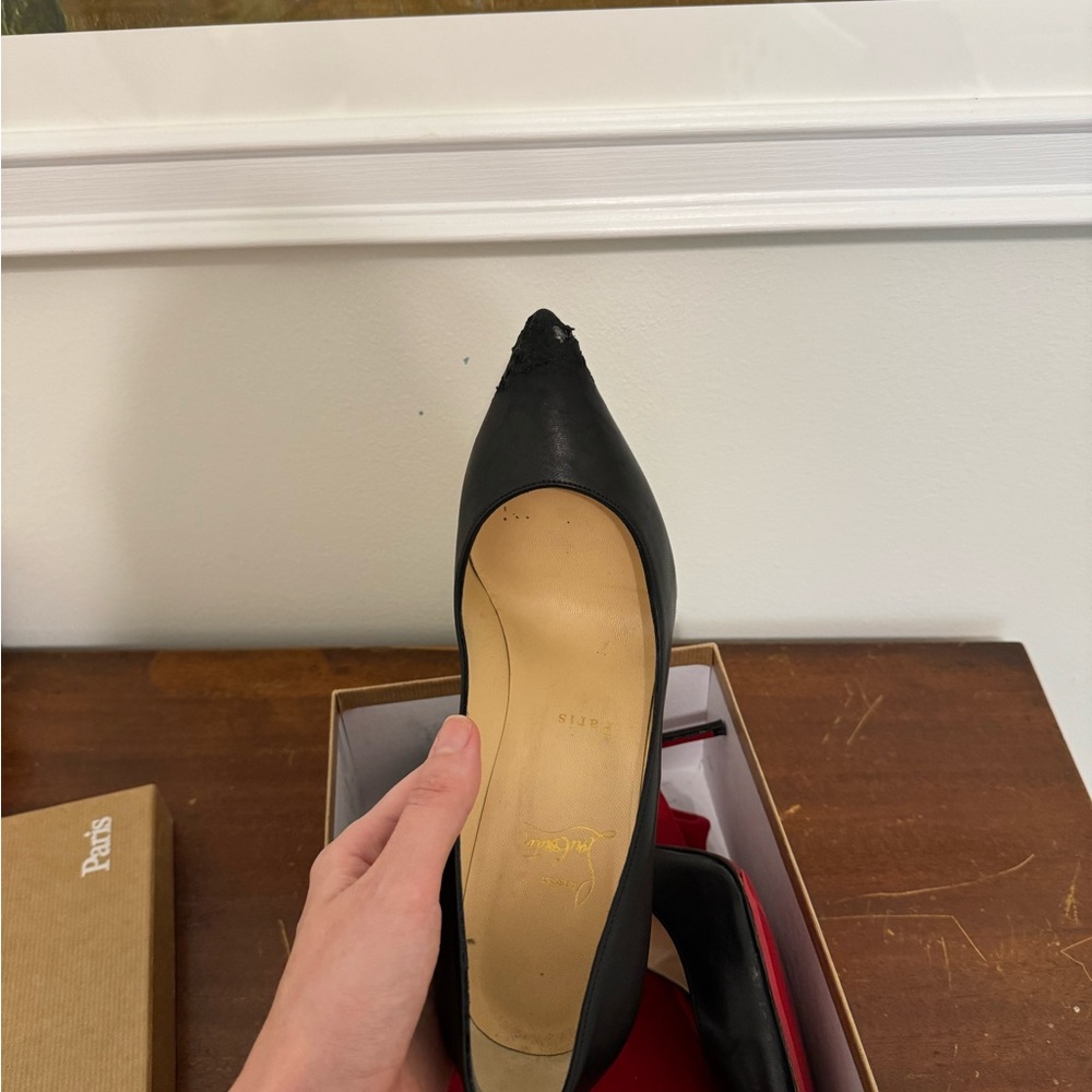 Damaged Christian Louboutin Pigalle Follies Black in box damaged - Picture 10 of 13